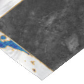 チェス抽象芸術アート – 青大理石 テーブルクロス (アングル)