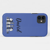 チェス柄のオーダーメイドiPhoneケース Case-Mate iPhoneケース (裏面(横))