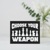 チェス武器を選択チェスの駒 ポストカード (スタンド正面)