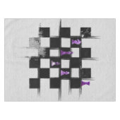 チェス盤およびアメジストの駒の構成 テーブルクロス (正面(横))