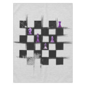 チェス盤およびアメジストの駒の構成 テーブルクロス (正面)
