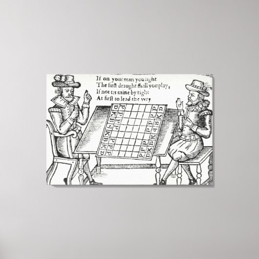 チェス盤で キャンバスプリント (正面)