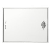 チェス盤とチェス駒のヴィンテージアート ノートパッド (正面)