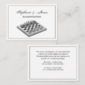 チェス盤とチェス駒のヴィンテージアート 名刺 (正面/裏面)