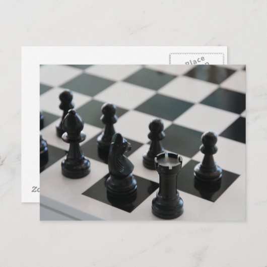 チェス盤とピースのはがき ポストカード (正面/裏面)