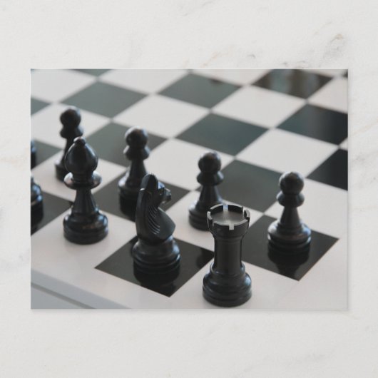 チェス盤とピースのはがき ポストカード (正面)