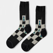 チェス盤とマーブルチェスのピースの構成 ソックス (左)