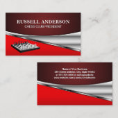 チェス盤にチェスの駒をセット 名刺 (正面/裏面)