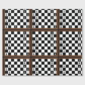 チェス盤のゲームが進行中 ラッピングペーパー (フラット)