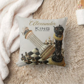 チェス盤のチェスのチャンピオン クッション (ブランケット)