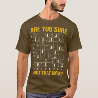 チェス盤のチェスの移動について Tシャツ
