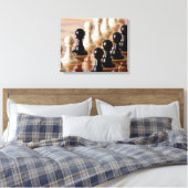 チェス盤のポーン キャンバスプリント (インサイチュ (寝室))