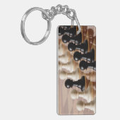 チェス盤のポーン キーホルダー (正面左)