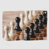 チェス盤のポーン ゴルフタオル (横)