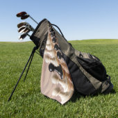 チェス盤のポーン ゴルフタオル (グリーン)