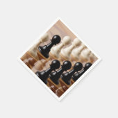 チェス盤のポーン スタンダードカクテルナプキン (角)