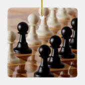 チェス盤のポーン セラミックオーナメント (裏面)