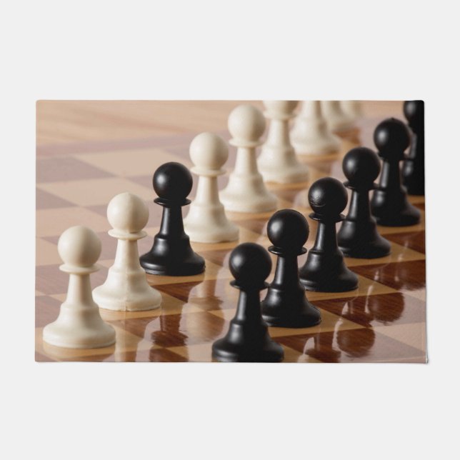 チェス盤のポーン ドアマット (正面)