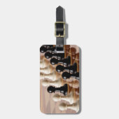 チェス盤のポーン ラゲッジタグ (正面縦)