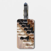 チェス盤のポーン ラゲッジタグ (裏面縦)