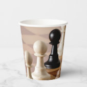 チェス盤のポーン 紙コップ (正面)