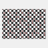 チェス盤のレディバード ラッピングペーパーシート (正面3)