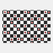 チェス盤のレディバード ラッピングペーパーシート (正面2)