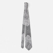 チェス盤のロームバスの黒と白のネックタイ ネクタイ (裏面)