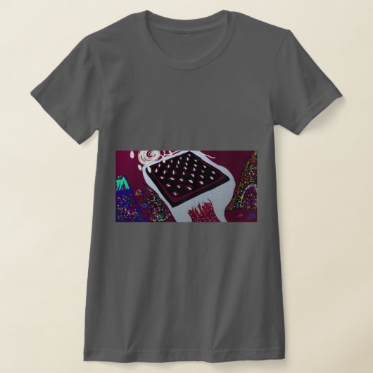 チェス盤の抽象的な風景コンセプトアート Tシャツ (レイダウン)