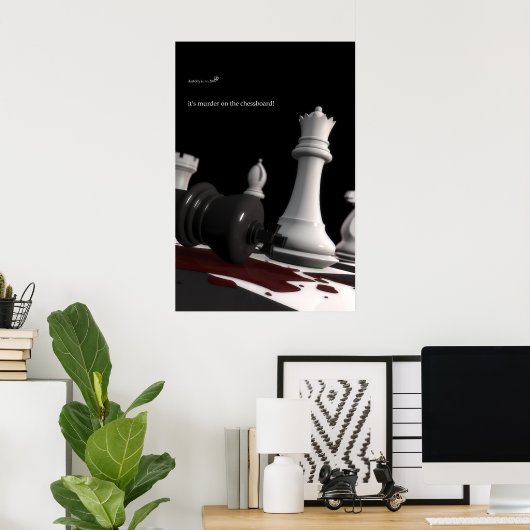 チェス盤の殺人 – プリント (ホームオフィス)