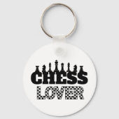 チェス盤の駒の戦略の精度マインドゲーム キーホルダー (裏面)