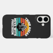 チェス盤の駒の戦略の精度マインドゲーム Case-Mate iPhoneケース (裏面 (横))