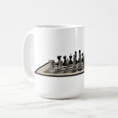 チェス盤の駒： コーヒーマグカップ (正面左)