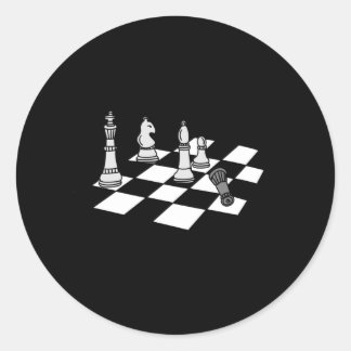 チェス盤の駒 ラウンドシール