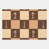 チェス盤の駒 ラッピングペーパーシート (正面2)