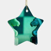 チェス盤の騎士オーナメント セラミックオーナメント (右)