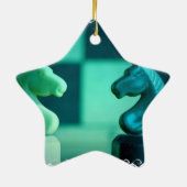 チェス盤の騎士オーナメント セラミックオーナメント (裏面)