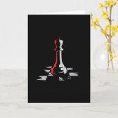 チェス盤キングチェックメートボードゲームのギフト カード (黄色い花)