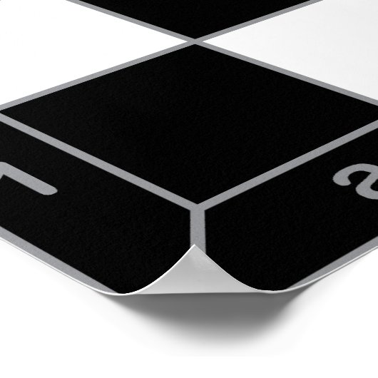 チェス盤クラシック ポスター (角)