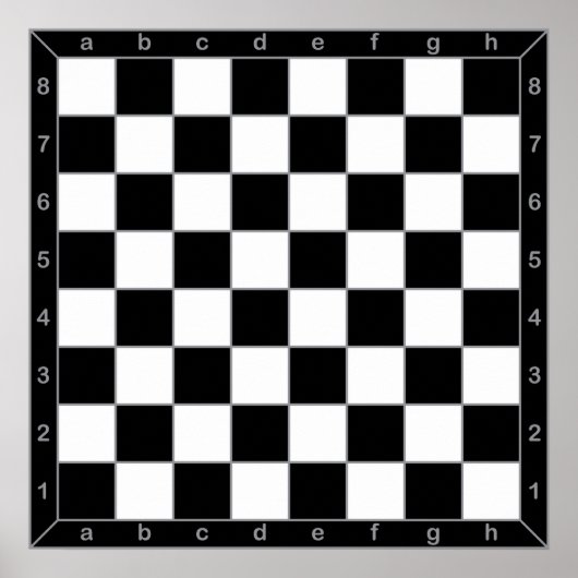 チェス盤クラシック ポスター (正面)