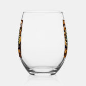 チェス盤スタイル ステムなしワイングラス (右)