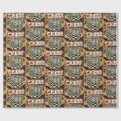 チェス盤スタイル ラッピングペーパー (フラット)