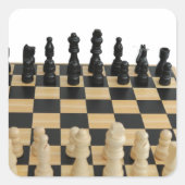 チェス盤デザイン スクエアシール (正面)