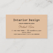 チェス盤ベージュとブラウンモダンパタースタイリッシュン 名刺 (裏面)