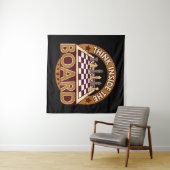 チェス盤引用文チェス考える選手のゲーム盤 タペストリー (インサイチュ(横))