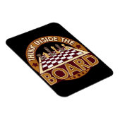 チェス盤引用文チェス考える選手のゲーム盤 マグネット (右側)