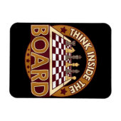 チェス盤引用文チェス考える選手のゲーム盤 マグネット (横)