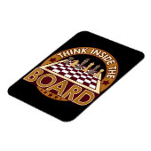 チェス盤引用文チェス考える選手のゲーム盤 マグネット (左側)