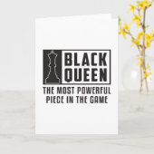 チェス盤黒女王(Chess Board)チェックメイト盤贈答 カード (黄色い花)