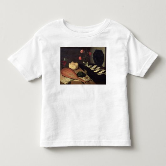 チェス盤1630年が付いている静物画 トドラーTシャツ (正面)